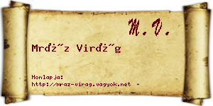 Mráz Virág névjegykártya